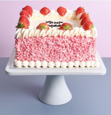 Square Birthday Cake  Single Tiered